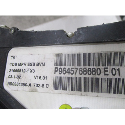 Peugeot 307 Benzinli Kilometre Saati Gösterge Paneli P9645768680 E