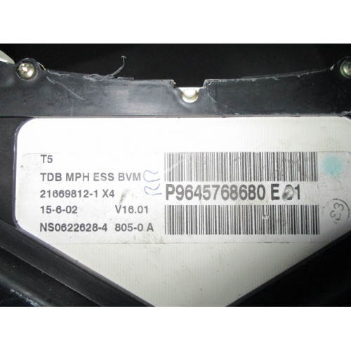 Peugeot 307 Benzinli Kilometre Saati Gösterge Paneli P9645768680 E