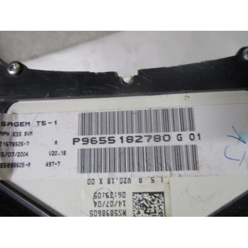 Peugeot 307 Benzinli Kilometre Saati Gösterge Paneli P9655182780 G