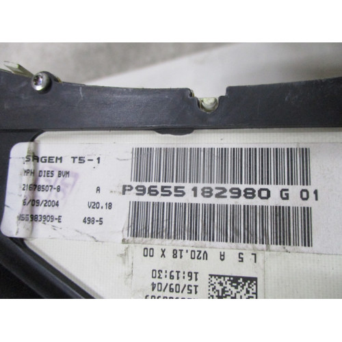 Peugeot 307 Dizel Kilometre Saati Gösterge Paneli P9655182980 G
