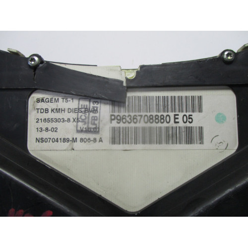 Peugeot 307 Dizel Kilometre Saati Gösterge Paneli P9636708880E