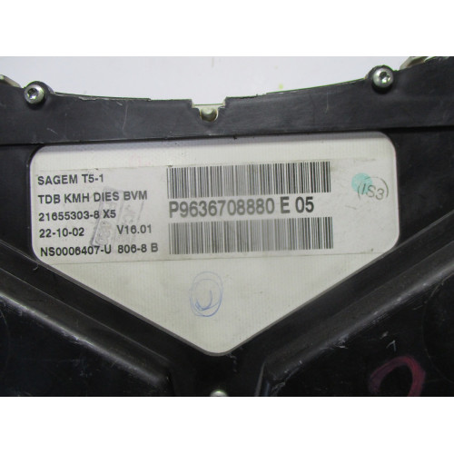 Peugeot 307 Dizel Kilometre Saati Gösterge Paneli P9636708880E