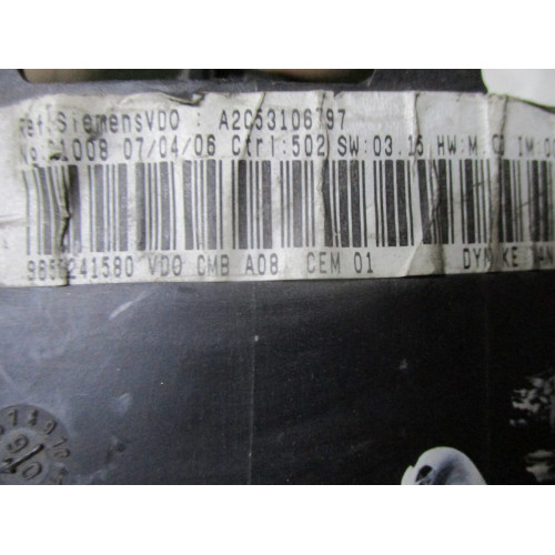 Peugeot 1007 Benzinli Kilometre Saati Gösterge Paneli 9658241580 A2C53106797 