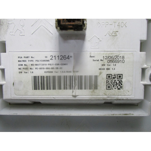 Peugeot 208 Dizel Kilometre Saati Gösterge Paneli 9821126480 