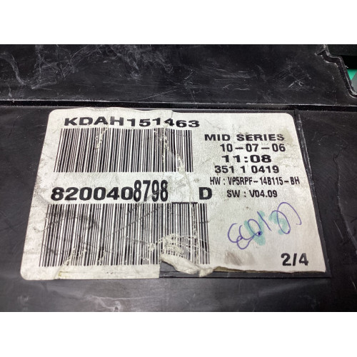 Renault Megane 2 Otomatik Kilometre Saati Gösterge Paneli 8200408798D VP5RPF-14B115-BH