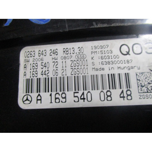  Mercedes W169 Dizel Kilometre Saati Gösterge Paneli A 169 540 08 48