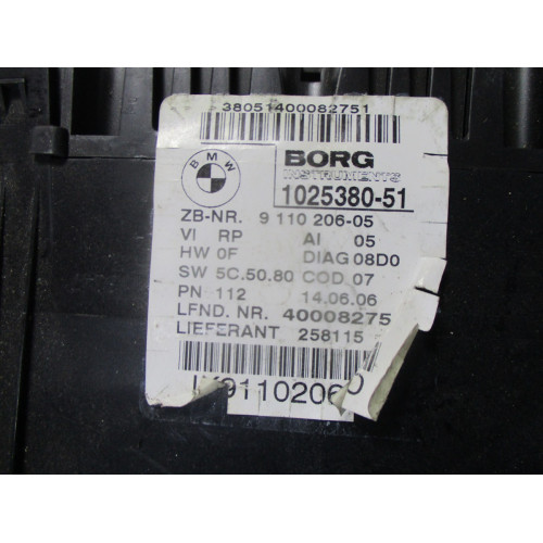 BMW 3 E90 Dizel Kilometre Saati Gösterge Paneli 1025380-51
