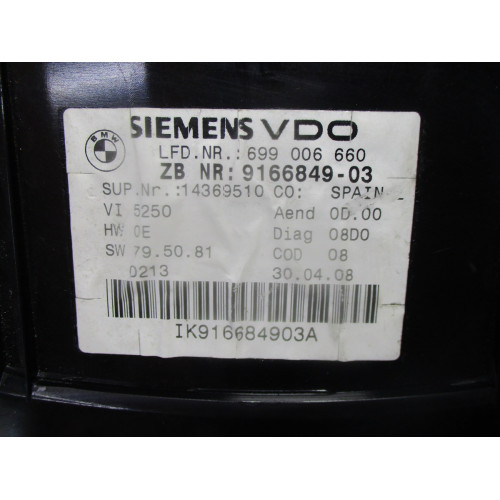 Bmw E90 E91 3 Serisi Kilometre Saati Gösterge Paneli 9166849-03 14369510