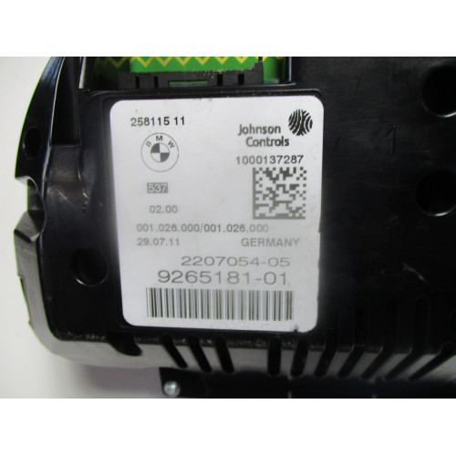 Bmw F10 F11  5 Serisi Kilometre Saati Gösterge Paneli 9265181-01 2207054-05 258115 11