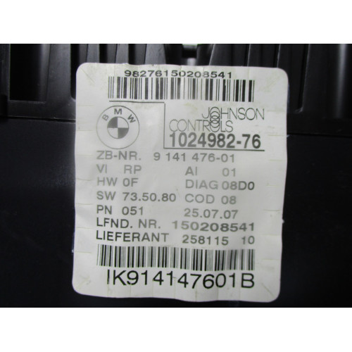 Bmw E87 1 Serisi Kilometre Saati Gösterge Paneli 9141476-01 1024982-76