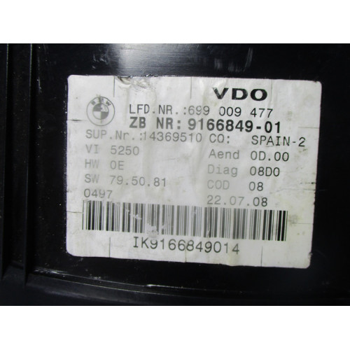 Bmw  E90 E91 3 Serisi Kilometre Saati Gösterge Paneli 9166849-01 14369510