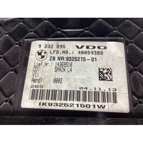 BMW F30 Dizel Gösterge Paneli Kilometre Saati 9232895 9325215-01