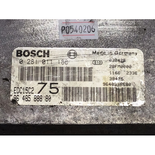 Peugeot 206 2.0 HDI Motor Beyni EDC15C2 75 0281011188 9648588880