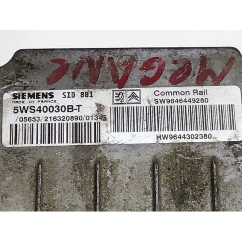 Peugeot 307 2.0 Motor Beyni 5WS40030B-T SW9645449280