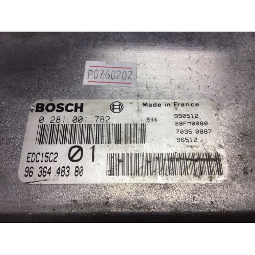 Peugeot 406 2.0 HDI Motor Beyni EDC15C2 01 0281001782 9634662880
