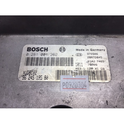 Peugeot 406 1.9 TD Motor Beyni 0281001262 XUBBC02 9624519580