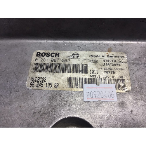 Peugeot 406 1.9 TD Motor Beyni 0281001262 XUBBC02 9624519580