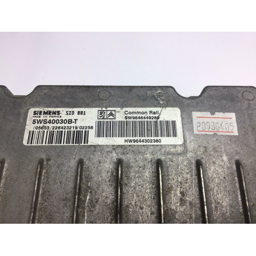 Peugeot 307 2.0 Motor Beyni 5WS40030B-T SW9645449280