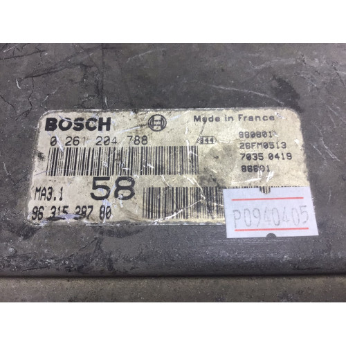 Peugeot 106 Citroen Saxo 1.0 Motor Beyni 0261204788 MA3.1 9631528780