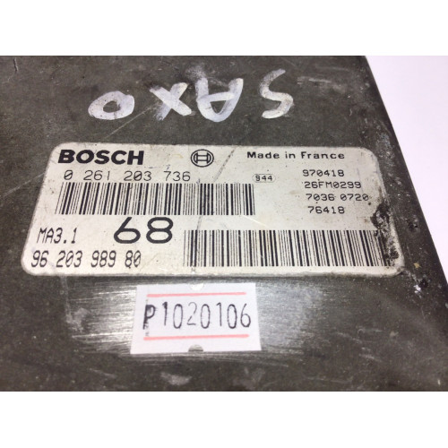 Citroen Saxo Peugeot 106 1.1 Motor Beyni MA3.1 0261203736 9620398980