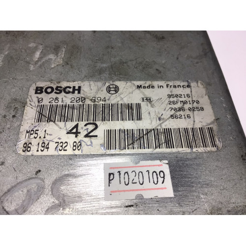 Peugeot 106 306 Motor Beyni 9619473280 0261200694 MP5.1