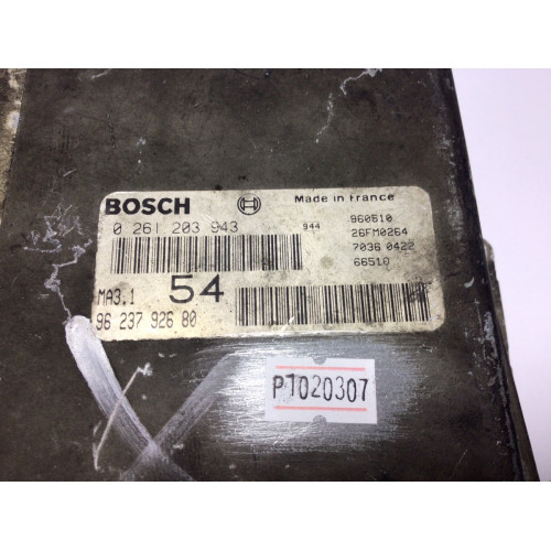 Peugeot 106 1.0 Motor Beyni 0261203943 MA3.1 9623792680