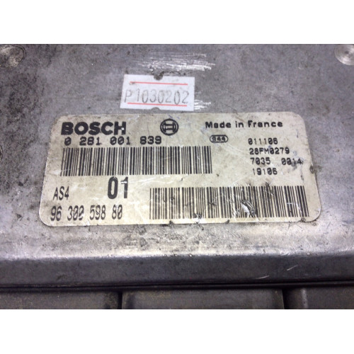 Citroen Saxo 1.5 Motor Beyni 0281001839 9630059880