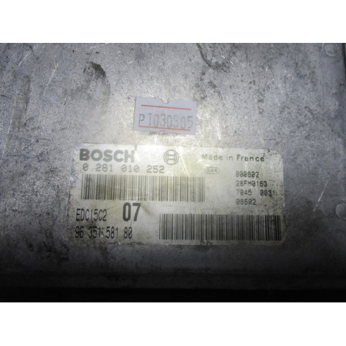 Peugeot 307 2.0 HDI Motor Beyni EDC15C2 07 0281010252 9635158180