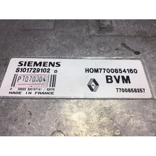 Renault Clio 1.2 Motor Beyni S101729102 HOM7700854160 770086016