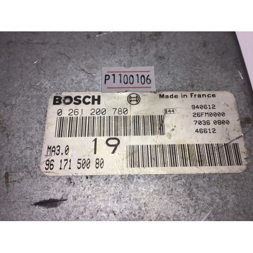 Peugeot 106 Citroen Saxo 1.0 Motor Beyni 0261200780 MA3.0 9617150080