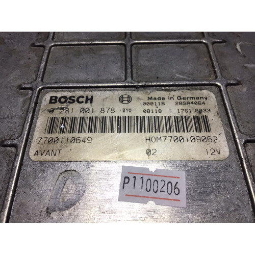 Renault Kangoo 1.9 Motor Beyni 0281001878 7700110649 HOM7700109062