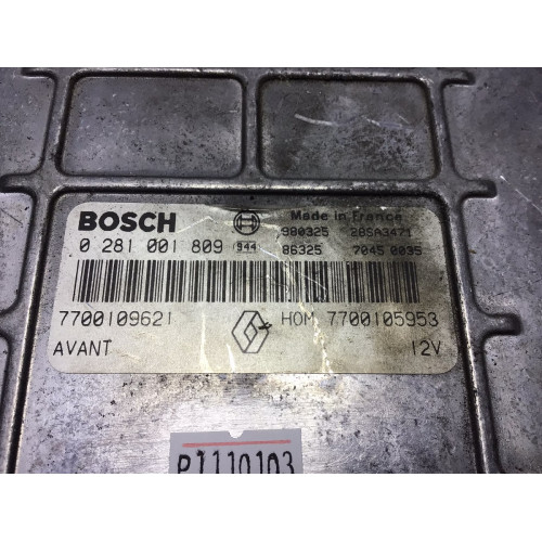 Renault Scenic 1.9 Motor Beyni 0281001809 7700109621 7700105953