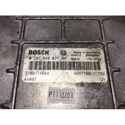 Renault Scenic 1.9 Motor Beyni 0281010077 7700114644 HOM7700111552