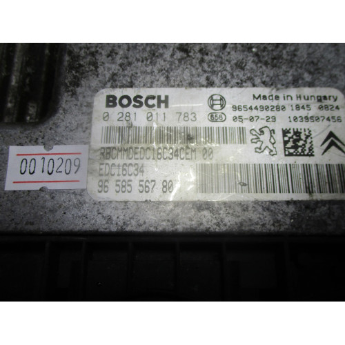 Peugeot 206 1.4  Motor Beyni 0281011783 EDC16C34 9658556780