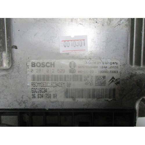 Peugeot 207 1.4 Motor Beyni 0281012529 EDC16C34 9663475880