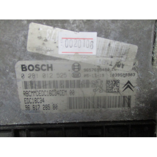 Peugeot 206 1.4 HDI Motor Beyni 0281012525 EDC16C34 9661728580