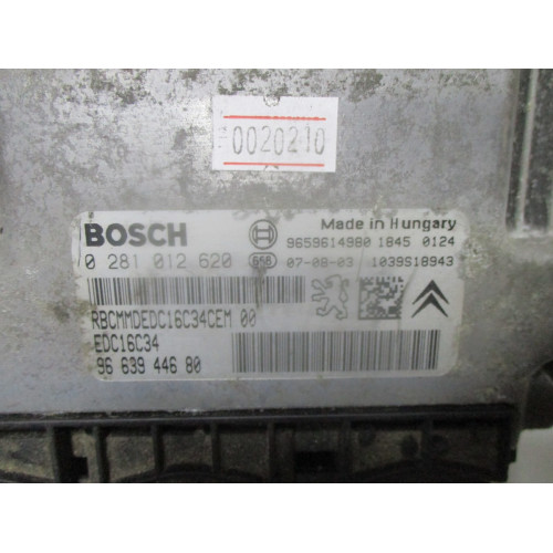 Citroen Berlingo 1.6 Motor Beyni 0281012620 EDC16C34 9663944680