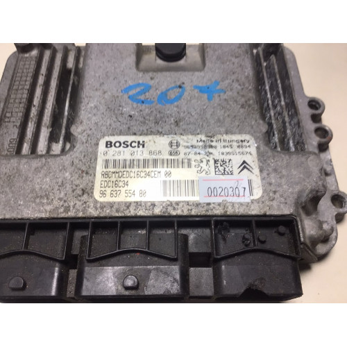 Citroen C3 Peugeot 207 1.6 HDI Motor Beyni 0281013868 EDC16C34 9663755480