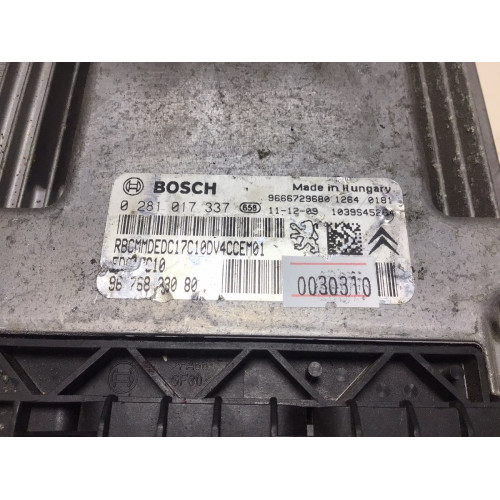 Citroen C3 1.4 Motor Beyni 0281017337 EDC17C10 9676833080