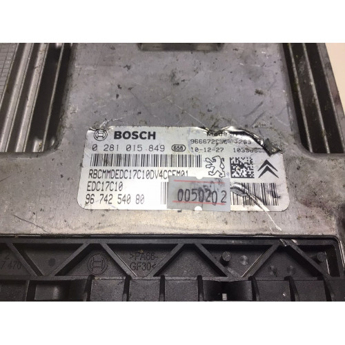 Citroen C3 1.4 Motor Beyni 0281015849 EDC17C10 9674254080