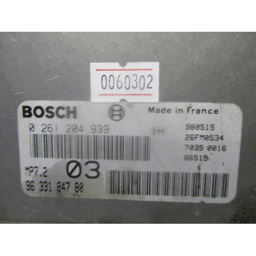 Peugeot 206 1.6 Motor Beyni MP7.2 0261204939 9633184780