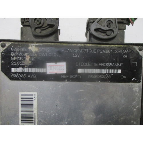 Peugeot Partner1.9 Motor Beyni R04080026D 9641390180 9646260280 11.11.2001
