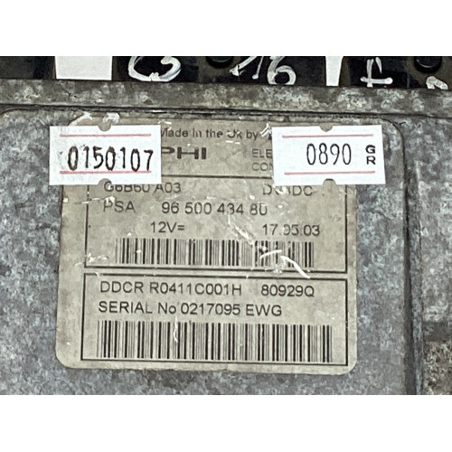 Citroen C3 1.4 HDI Motor Beyni 9650043480 DDCR