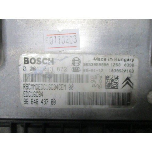 Peugeot 308 Motor Beyni 0281013872 9664843780 EDC16C34