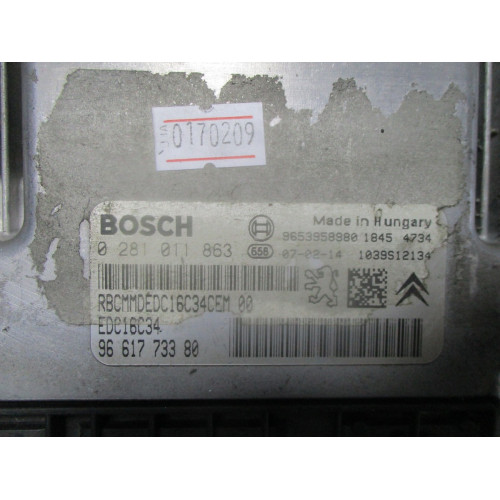 Peugeot 307 Motor Beyni 0281011863 EDC16C34 9661773380