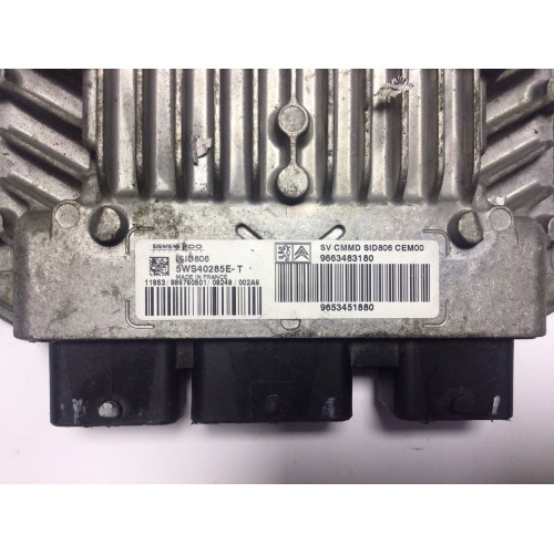 Citroen C3 1.4 Motor Beyni 5WS40285E-T 9663483180 9653451880 SID806