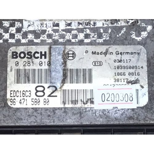 Peugeot 206 1.4 HDI Motor Beyni 0281010707 EDC16C3 9647158080