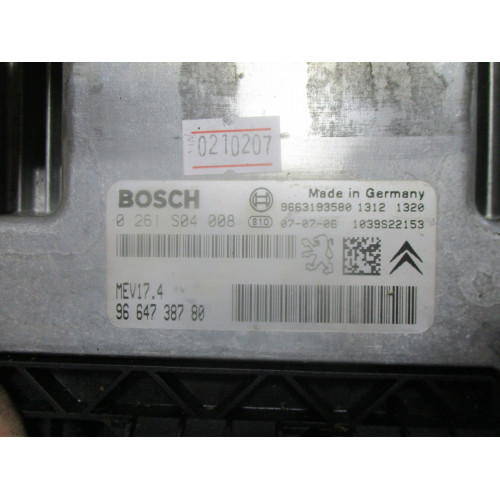 Peugeot 206 1.4 Motor Beyni 0261S04008 MEV17.4 9664738780