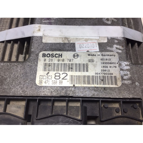 Peugeot 206 1.4 HDI Motor Beyni 0281010707 EDC16C3 9647158080