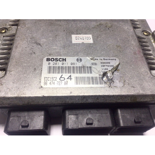 Peugeot 307 2.0 HDI Motor Beyni EDC15C2 64 0281011081 9647472780